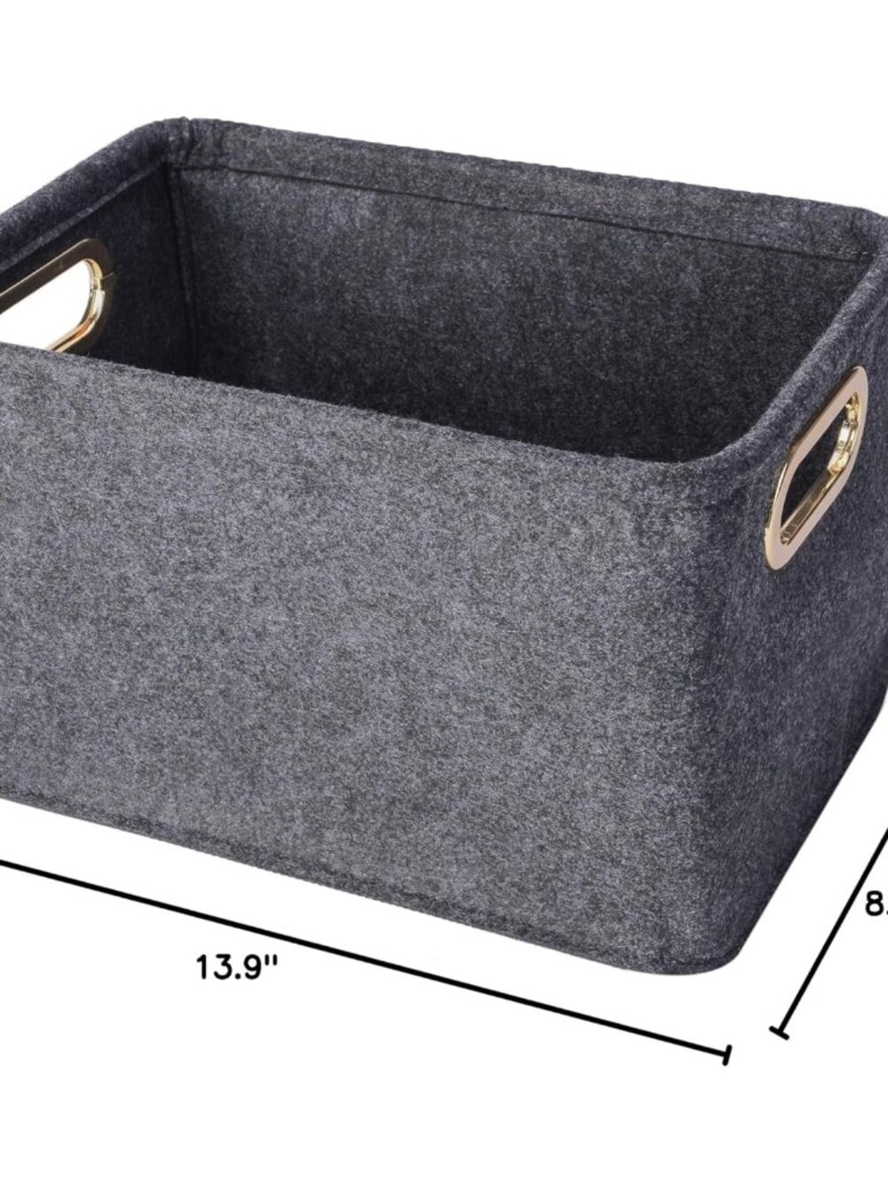 Collapsible Storage Bins Foldable Felt Fabric Storage Basket Organizer Boxes Con - Picture 3 of 8